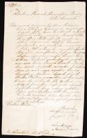 1842.,folyamodvány, a Királyi Tanács levele Corneli János káptalani helynökhöz, a Nagyváradi görög katolikus egyházmegye megbízott ordináriusához, ex offo levél, száraz pecséttel