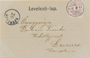 1899 Zólyom, Hungária szálloda, Steiner Lajos, Kollár Gyula, Henzel Pál és Lőwy Miksa üzletei, zsina...