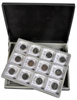 Szomáliföld 2006. 10Sh "Állatövi jegyek" 12db-os teljes sorozat tanúsítványokkal éremtartó tokban, tálcával T:1 Somaliland 2006. 10 Shillings "Zodiac" (12x) complete coin set with certificates C:UNC