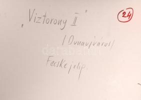 Dunaújvárosi víztorony a vörös csillaggal, hátoldalán feliratozva, 24x18 cm