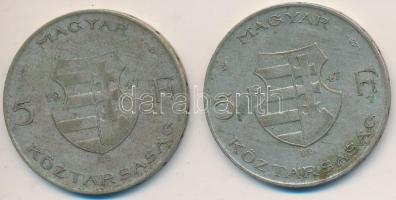 1947. 5Ft Ag (2x) T:2-,3 Adamo F8.1