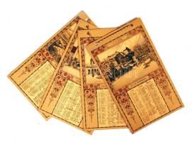 1914 Díszes falinaptár litho képekkel magyarországi nevezetességekről