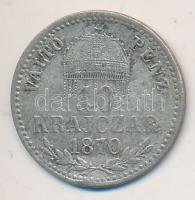 1870KB 10Kr Ag "Váltó Pénz" T:2-