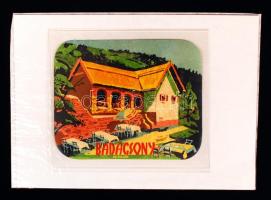 cca 1960 Badacsonyi bőröndcímke / baggage label