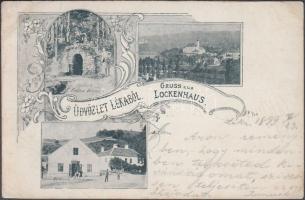 1899 Léka, Lokenhaus; Pálkút, Sörfőzde / well, brewery, floral, Art Nouveau (r)