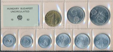 1982. 2f-10Ft 9db klf érmés forgalmi sor fóliatokban T:1  Adamo FO15
