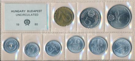 1980. 2f-10Ft 9db klf érmés forgalmi sor fóliatokban T:1  Adamo FO13
