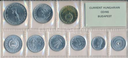 1974. 2f-10Ft 9db klf érmés forgalmi sor fóliatokban T:1 
Adamo FO07