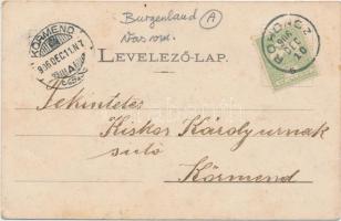 Rohonc, Rechnitz; Evangélikus iskola, Stern József kiadása / Evangelist church (fl)