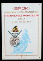1981 Sirok, Pannonia 5. Nemzetközi Motorostalálkozó emléklapja bélyeggel