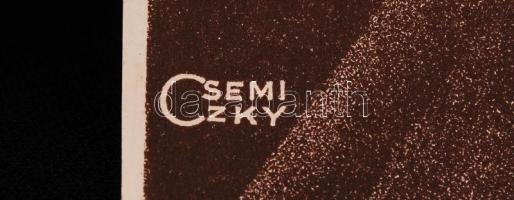 1929 Budapesti Nemzetközi Vásár színes plakátja Csemiczky jelzéssel, 21x27 cm