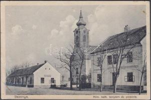 Bezenye, Római katolikus templom és plébánia, elemi népiskola (r)