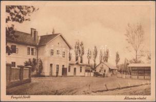 Fonyódfürdő, vasútállomás, automobil (fa)