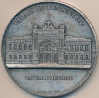 Franciaország 1855. "III. Napóleon és Eugénia / Ipari Palota" ezüstözött Zn emlékérem. Szign.: Armand Auguste CAQUÉ (1793-1881) (68mm) T:2,2- France 1855. "Napoleon III and Eugénie de Montijo / Palais de l'Industrie" silver plated Zn medal. Sign: Armand Auguste CAQUÉ (1793-1881) (68mm) C:XF,VF