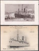 2 db RÉGI motívumlap; hajó (SS Venezia, RMS Pannonia) / 2 old motive cards; ships (SS Venezia, RMS Pannonia)