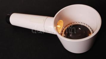 Eschenbach működőképes világító nagyító, nyele kissé repedt, h: 22 cm, d: 7 cm