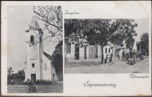 Sopronszécsény, Pereszteg, templom és utca (kis szakadás / small tear)