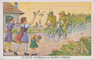 Military WWII propaganda, cycling soldiers (EK)