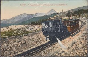Tátra, Fogaskerekű vasút tájrészlete a Csorba-tóhoz, Feitzinger Ede No. 252. / funicular (EK)
