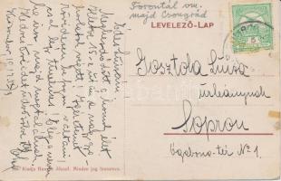 Kiszombor, Rónay kastély, Róma katolikus templom és posta, Hunyár József kiadása (Rb)