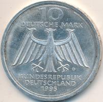 Németország 1995D 10M Ag "W.C. Röntgen" T:exPP Germany 1995D 10 Mark Ag "W.C. Rontgen" C:exPP