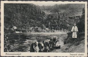 Máramarossziget, Iza part, mosónők / riverside, laundress (EK)
