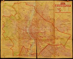 1944 Budapest térkép 75x100 cm