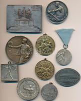 ~1930-1940. 10db klf díjérem, közte "Leventeverseny", "Honvéd Ludovika Akadémia", "Magyar Athletikai Szövetség" érmek T:vegyes