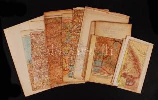 cca 1920-1940 11 db vegyes térkép