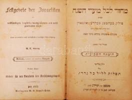4 db izraelita imádságos könyv(1873-1880), közte: M.E. Stern: Festgebete der Israeliten mit vollstän...