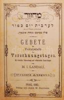 4 db izraelita imádságos könyv(1873-1880), közte: M.E. Stern: Festgebete der Israeliten mit vollstän...