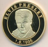 Amerikai Egyesült Államok DN "Elvis Presley" aranyozott emlékérem (40mm) T:PP USA ND "Elvis Presley" gilt medallion (40mm) C:PP
