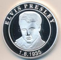 Amerikai Egyesült Államok DN "Elvis Presley" ezüstözött emlékérem (40mm) T:PP USA ND "Elvis Presley" silver plated medallion (40mm) C:PP