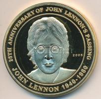Amerikai Egyesült Államok DN "John Lennon" aranyozott emlékérem (40mm) T:PP USA ND "John Lennon" gilt medallion (40mm) C:PP