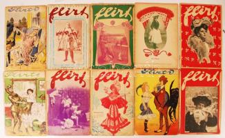 1903 A Flirt című humoros, pikáns, gazdagon illusztrált újság 10 száma