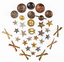 34db klf vegyes szocialista jelvény, rangjelzés és gomb T:vegyes