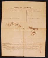 1916 Katonai menetlevél a nagymihályi hadifogoly táborból