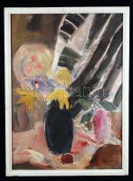 Balázs Imre (1931-2012): Csendélet. Olaj, farost, jelzett, 66×48 cm