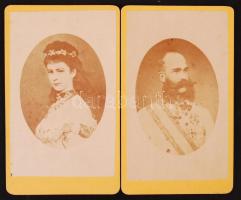 cca 1870 Erzsébet és Ferenc József fotója / Photo of the Emperor and the empress 7x11 cm