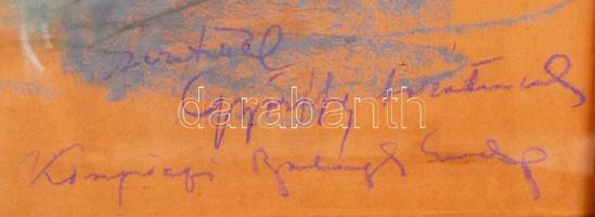 Kömpöczi Balogh Endre (1911-1977): Balerina. Vegyes technika, papír, jelzett, üvegezett keretben, 44...