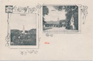 Aka, templom, kastély, Art Nouveau