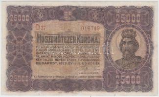 1923. 25.000K "Orell Füssli Zürich" T:restaurált Adamo K44