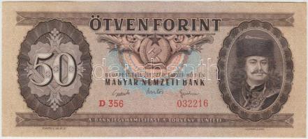 1951. 50Ft nyomdai papírráncokkal T:I