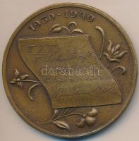 Musti Viktor (1917-1943) 1940. "Paulini Béla" Br emlékérem (60mm) T:2