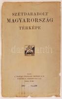 cca 1930 Magyarország térképe a trianoni határok feltüntetésével (kézileg jelölve rajta a visszatért...