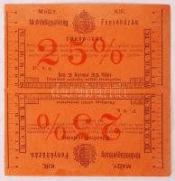 cca 1910 Fenyőháza fürdőjegy és ellenőrző szelvény