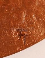 Fekete Tamás (1931-2007): Füst Milán. Bronz plakett, jelzett, d:11 cm