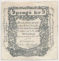 Komárom 1849. 5Kr váltópénz T:restaurált
