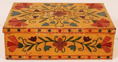 Gerbeaud fém doboz, foltos, /  Gerbeaud metal box, 22×14 cm