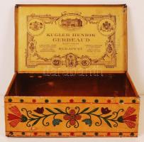 Gerbeaud fém doboz, foltos, / 
Gerbeaud metal box, 22×14 cm
